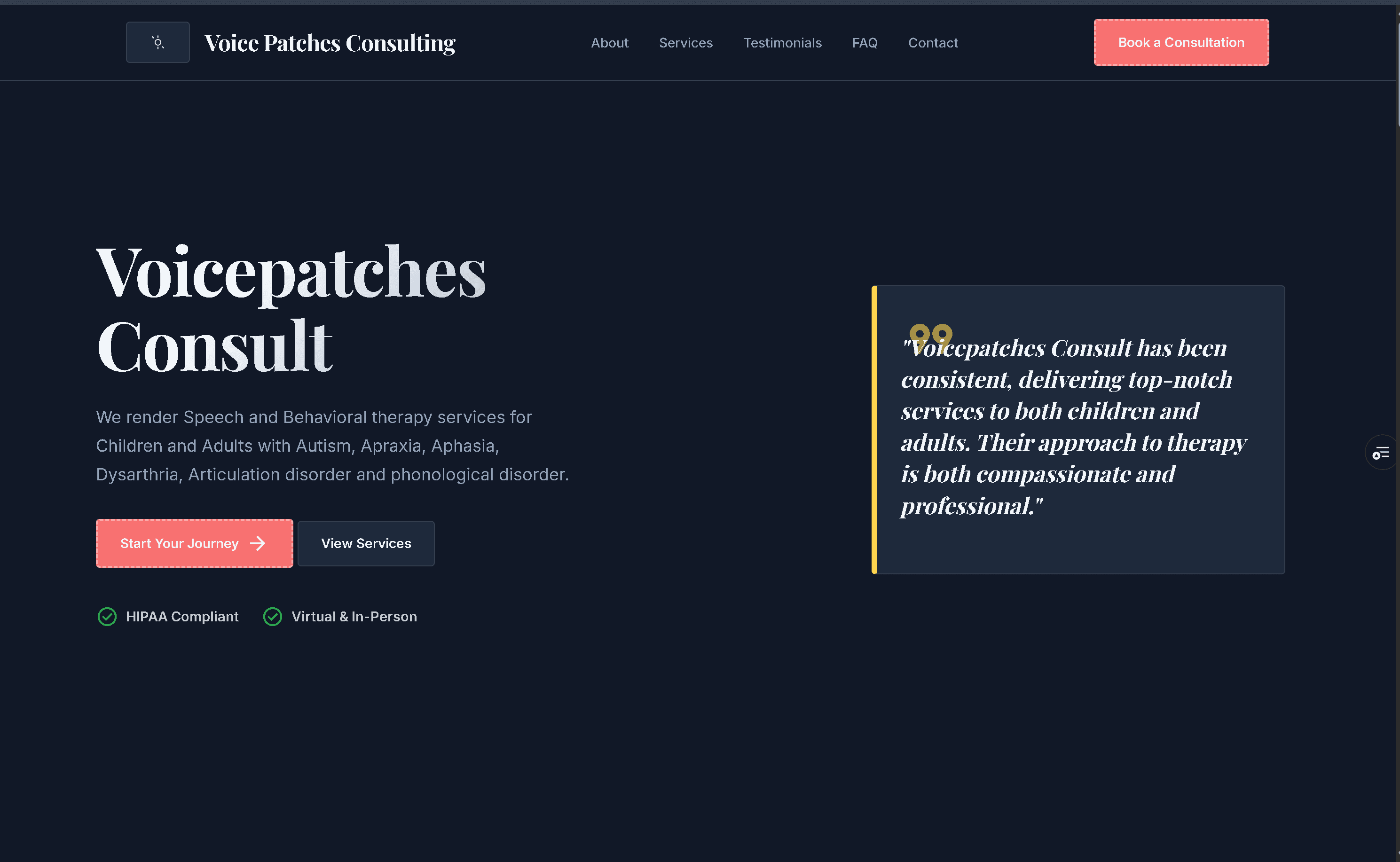 VoicePatches Consulting Company Website
